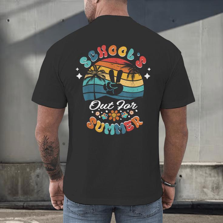 Last Day Of School Groovy Graduation School's Out For Summer Men's Back Print T-Shirt