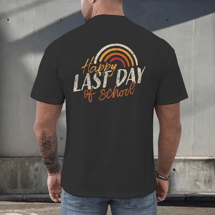 Last Day Of School Shirt For Teacher Kids Student Graduation Men's Back Print T-Shirt