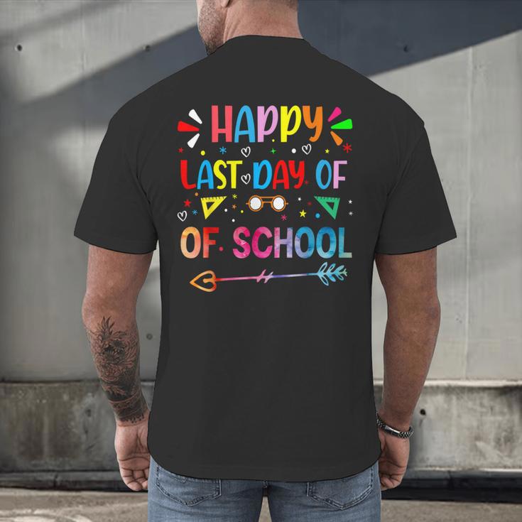 Last Day Of School Tie Dye School Graduation Summer Teacher Men's Back Print T-Shirt