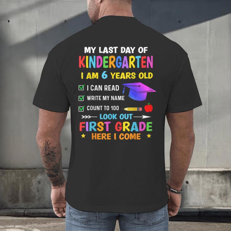 Last Days Of Kindergarten Graduation 2025 Graduate Boys Girl Men's Back Print T-Shirt