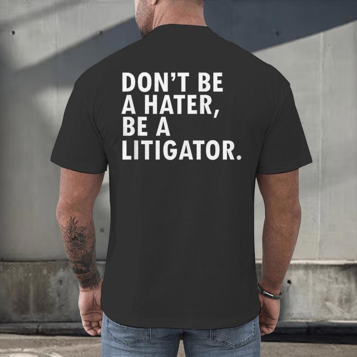 Lawyer Graduation Idea Shirt Law School Men's Back Print T-Shirt