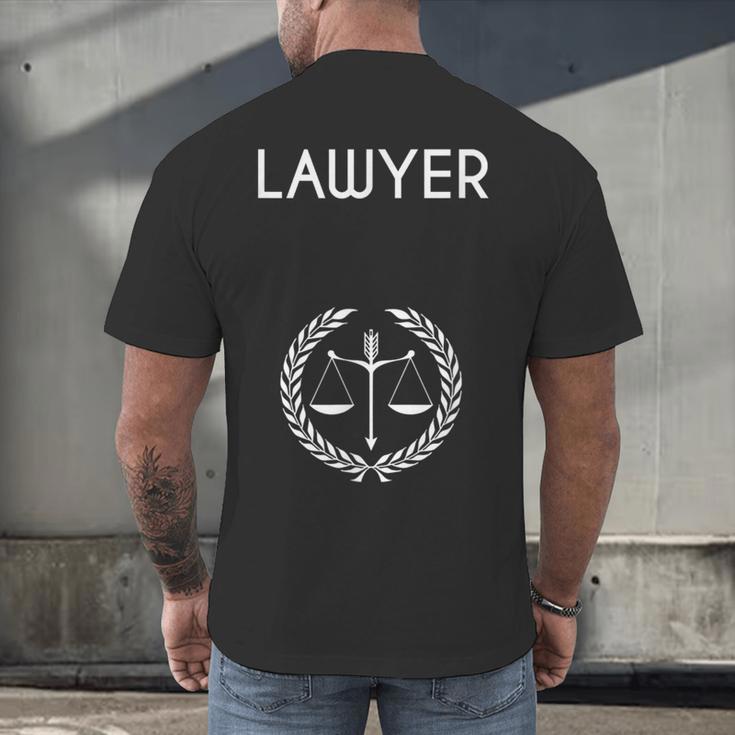 Lawyer Law Student Tee School Graduation T-Shirt Men's Back Print T-Shirt