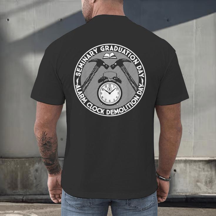 LDS Seminary Graduation Alarm Clock Mormon Shirt Men's Back Print T-Shirt
