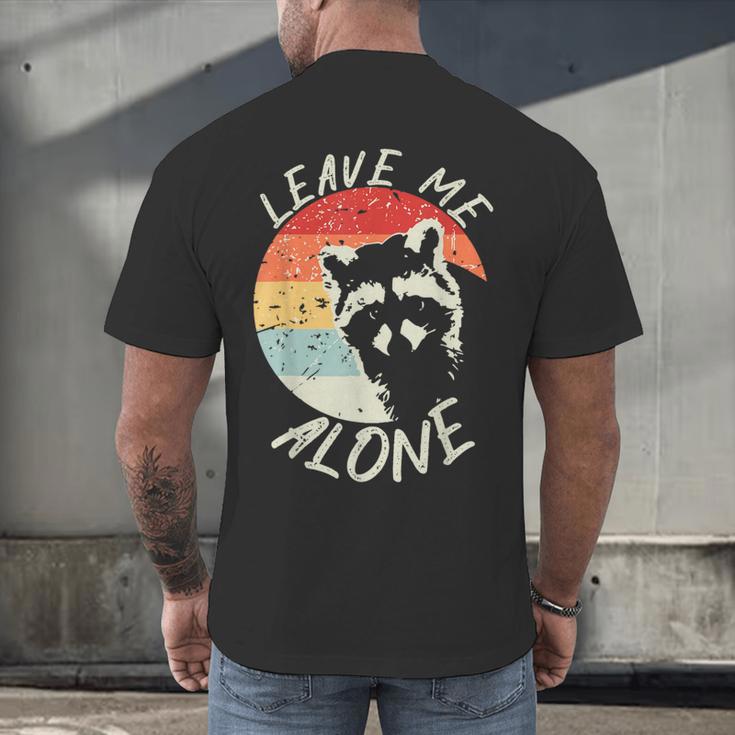 Leave Me Alone Raccoon Lover Introvert Antisocial Shy INTP Men's Back Print T-Shirt Leave Me Alone Raccoon Lover Introvert Antisocial Shy INTP Men's Back Print T-Shirt