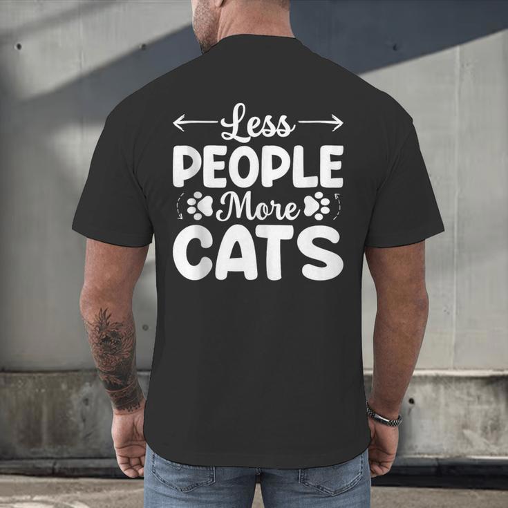 Less People More Cats Introvert's Dream Tee Men's Back Print T-Shirt Less People More Cats Introvert's Dream Tee Men's Back Print T-Shirt