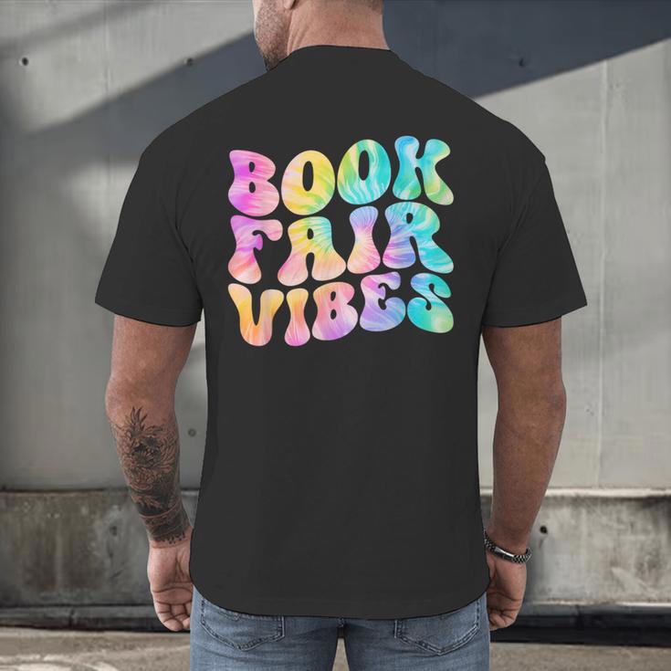 Library Book Fair Vibe Tie Dye School Reading Nostalgic Men's Back Print T-Shirt