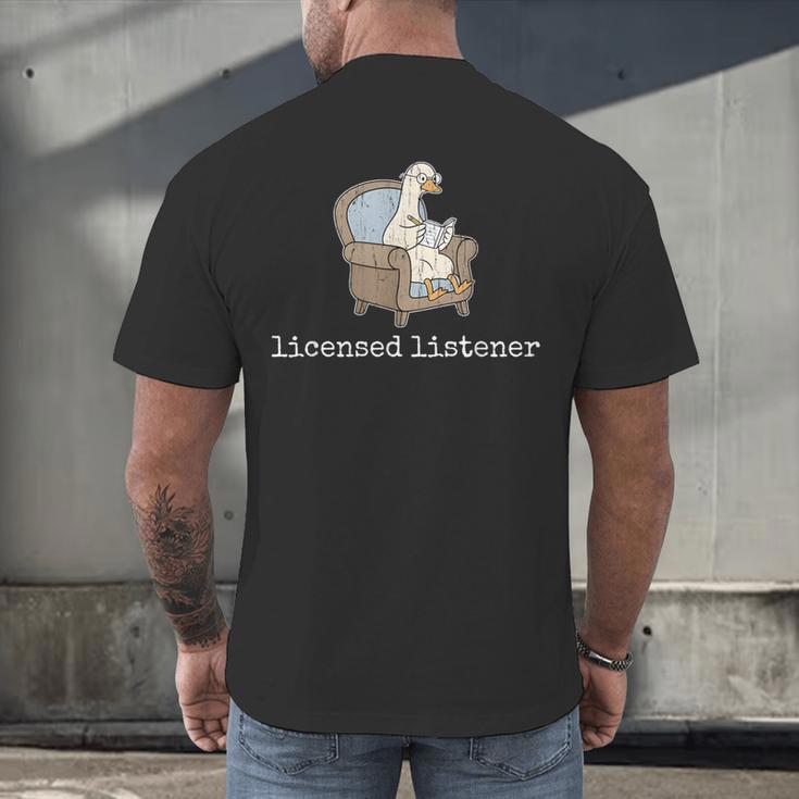 Licensed Listener Goose School Graduation Men's Back Print T-Shirt