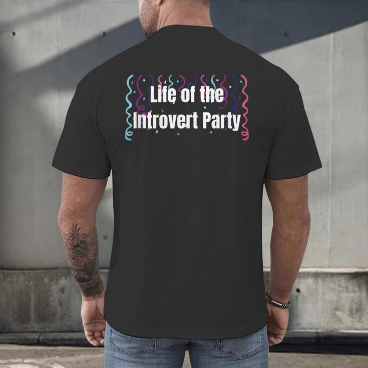 Life Of The Introvert Party Extroverted Introvert Men's Back Print T-Shirt Life Of The Introvert Party Extroverted Introvert Men's Back Print T-Shirt