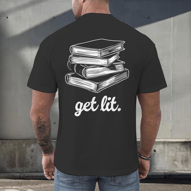 Get Lit Books Men's Back Print T-Shirt