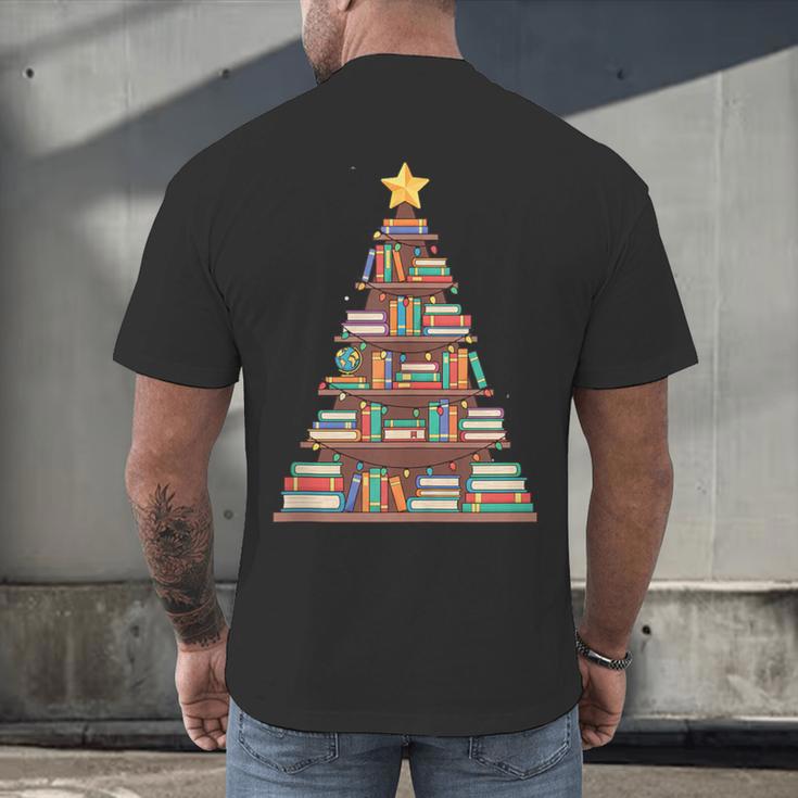 Literary Book Tree Bookish Shelf Art For Avid Readers Men's Back Print T-Shirt