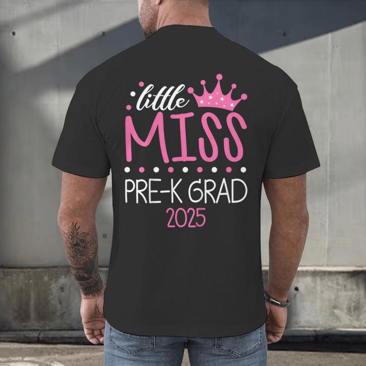 Little Miss Pre-K Grad Preschool Prek Graduation 2025 Men's Back Print T-Shirt