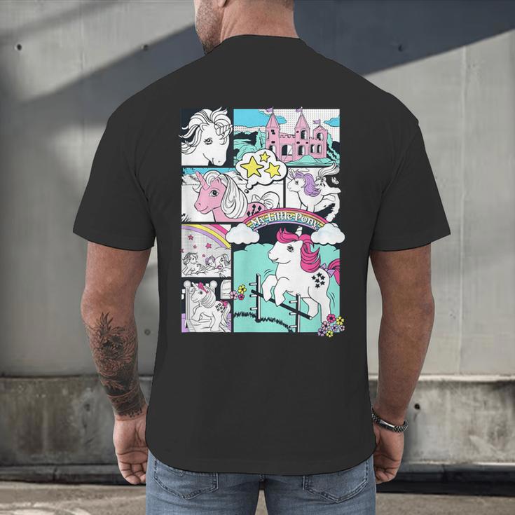 My Little Pony Classic Vintage Rainbow Castle Comic Book Men's Back Print T-Shirt