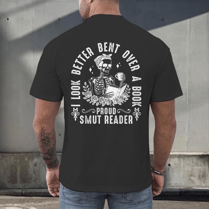 I Look Better Bent Over a Book Proud Smut Reader Skeleton Men's Back Print T-Shirt