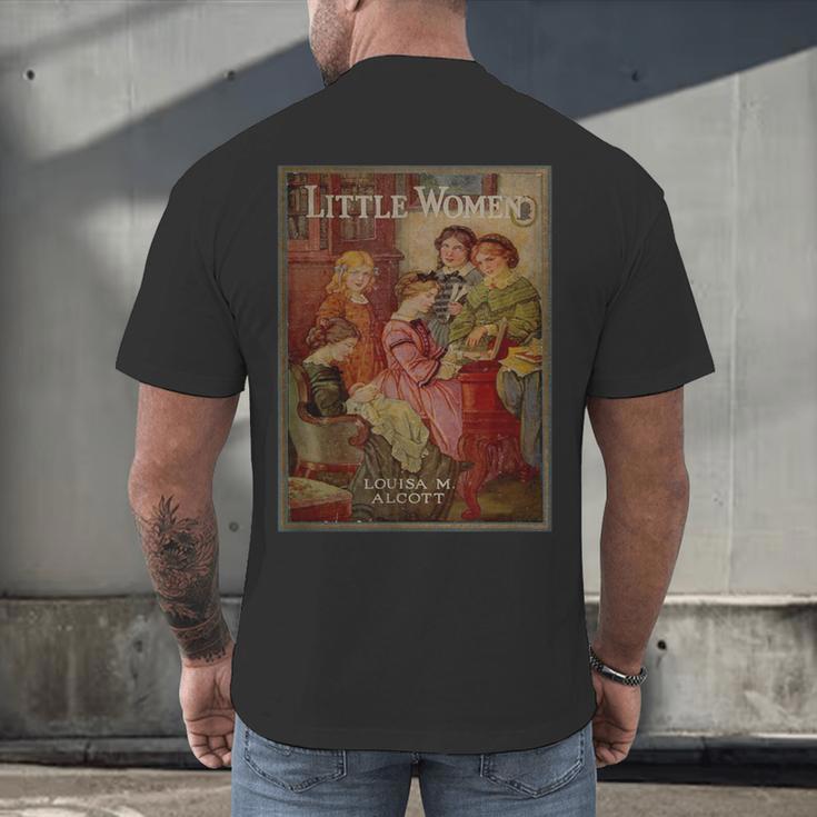 Louisa May Alcott Coming Of Age Novel Little Women Book Cover Small Men's Back Print T-Shirt Louisa May Alcott Coming Of Age Novel Little Women Book Cover Small Men's Back Print T-Shirt