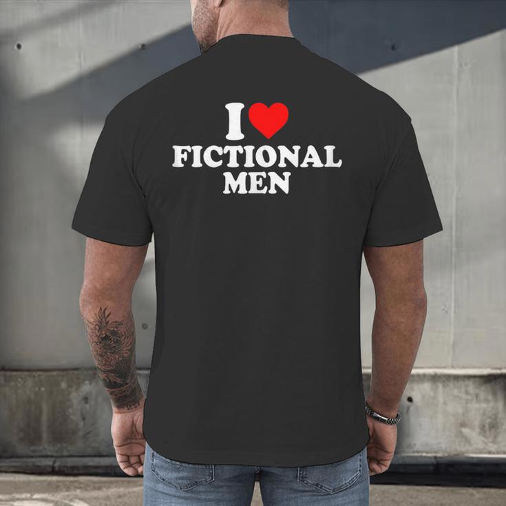 I Love Heart Fictional Men Simple Cute Books Reading Men's Back Print T-Shirt