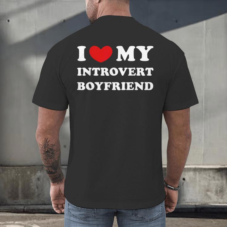 I Love My Introvert Boyfriend I Heart My Introvert BF Men's Back Print T-Shirt I Love My Introvert Boyfriend I Heart My Introvert BF Men's Back Print T-Shirt