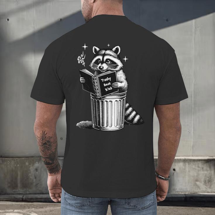 I Love Trashy Book Club Raccoon No Shelf Control Weirdcore Men's Back Print T-Shirt