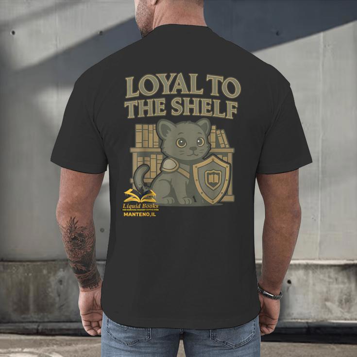 Loyal To The Shelf Knight Panther Book Lover Men's Back Print T-Shirt Loyal To The Shelf Knight Panther Book Lover Men's Back Print T-Shirt