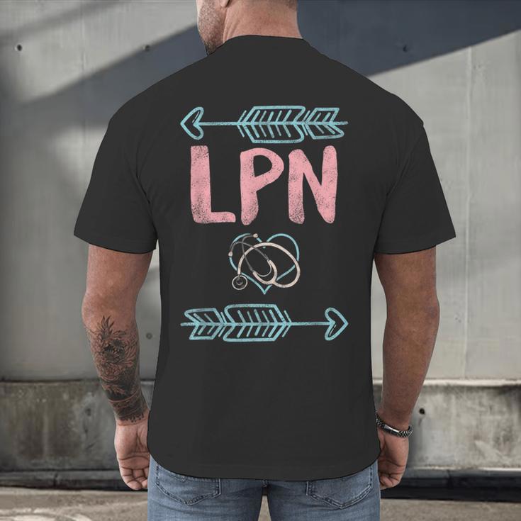 LPN Licensed Practical Nurse Graduation Nursing Nurses Week Men's Back Print T-Shirt