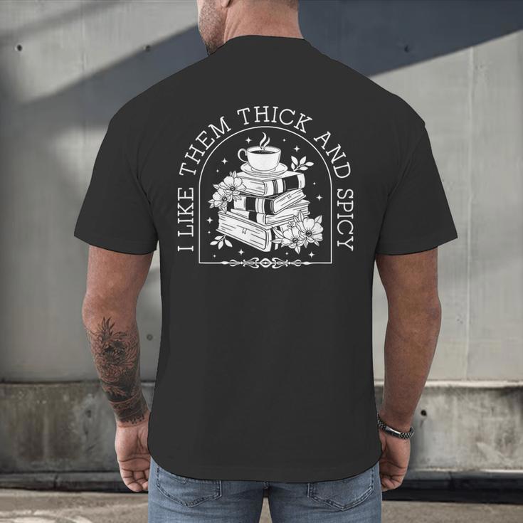 I Like Them Thick And Spicy Smut Book Reader Men's Back Print T-Shirt