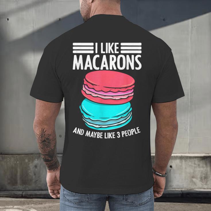 Macaroons Dessert Antisocial Introvert Pastries Food Lover Men's Back Print T-Shirt Macaroons Dessert Antisocial Introvert Pastries Food Lover Men's Back Print T-Shirt