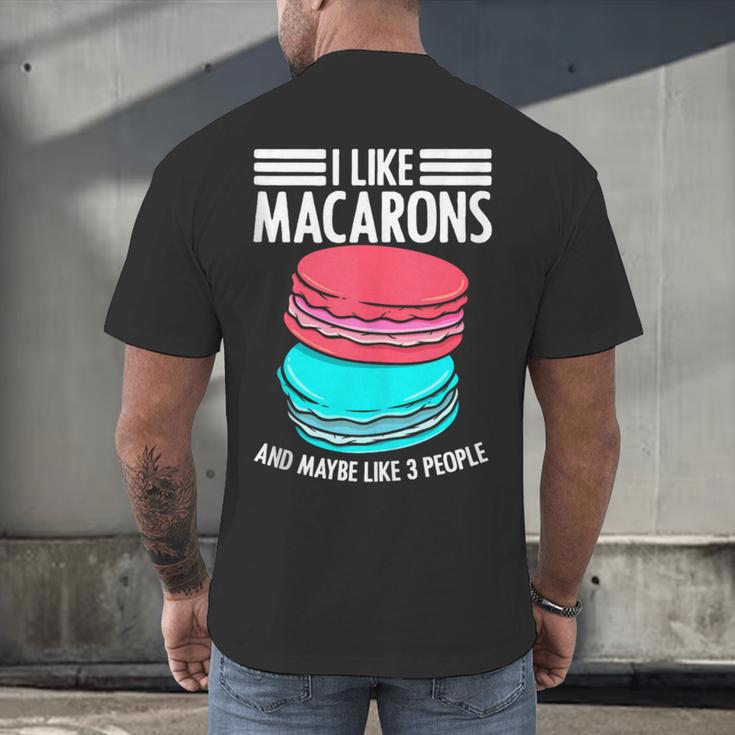 Macaroons Dessert Antisocial Introvert Pastries Food Lover Men's Back Print T-Shirt Macaroons Dessert Antisocial Introvert Pastries Food Lover Men's Back Print T-Shirt