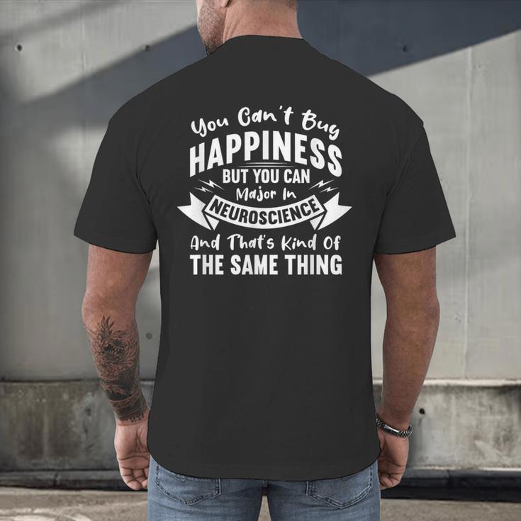 Major In Neuroscience Student Teacher Graduation Men's Back Print T-Shirt