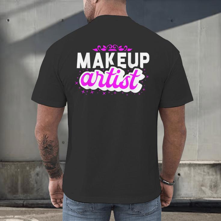 Makeup Artist Beauty Cosmetologist Graduation T-Shirt Men's Back Print T-Shirt