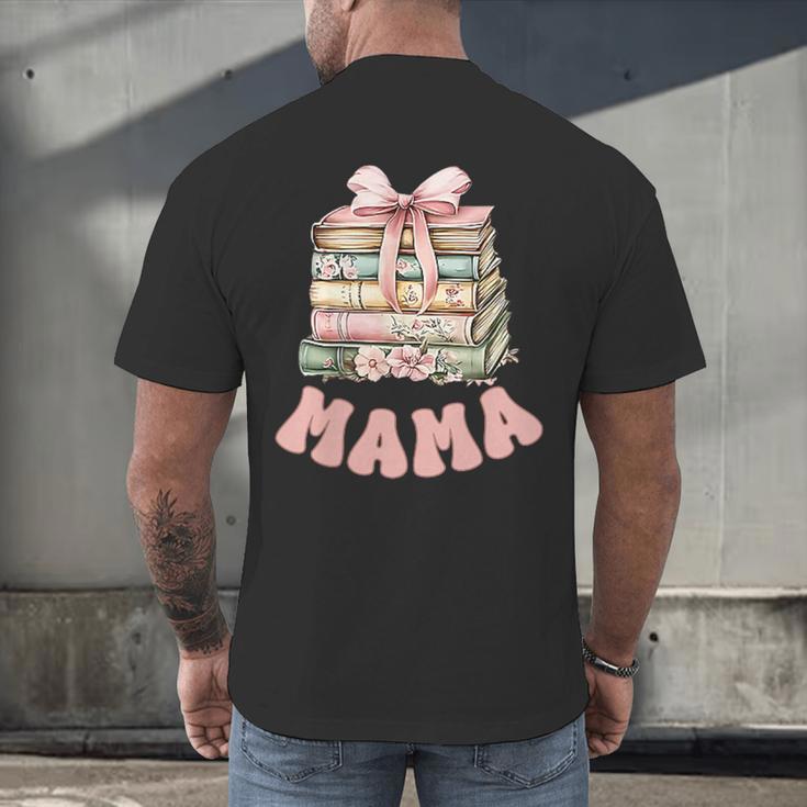 Mama Book First Chapter Birthday Family Matching Party Men's Back Print T-Shirt