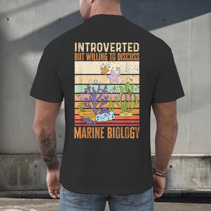 Marine Biology Ocean Introvert Marine Biologist Men's Back Print T-Shirt Marine Biology Ocean Introvert Marine Biologist Men's Back Print T-Shirt