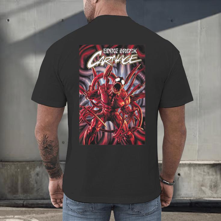 Marvel Spider-Man Eddie Brock Carnage Comic Book Cover Men's Back Print T-Shirt