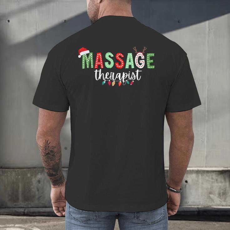 Massage Therapist Therapy LMT Masseuse Graduation Christmas Men's Back Print T-Shirt