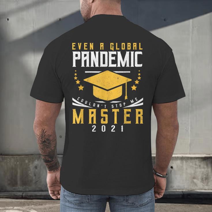 Master 2021 Graduation Graduate Masters Degree Men's Back Print T-Shirt
