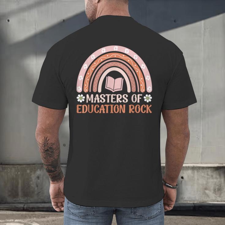 MASTER OF EDUCATION ROCK Master Graduation Men's Back Print T-Shirt
