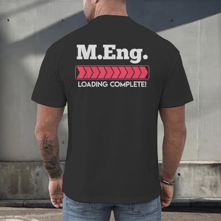 Master Of Engineering Engineer Master Graduation Men's Back Print T-Shirt