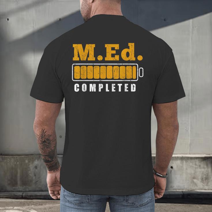 Master Graduation Completed Master Of Education Teacher Men Women Men's Back Print T-Shirt
