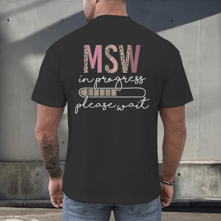 Master Social Worker MSW Graduation Social Work Student Men's Back Print T-Shirt