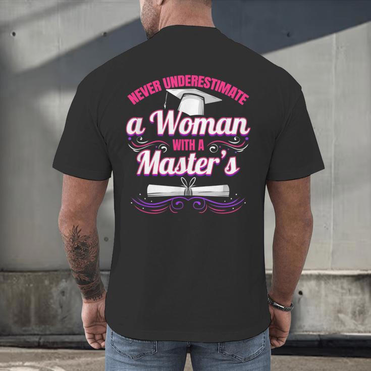 Master University Degree Master Graduation Party Girl Men's Back Print T-Shirt