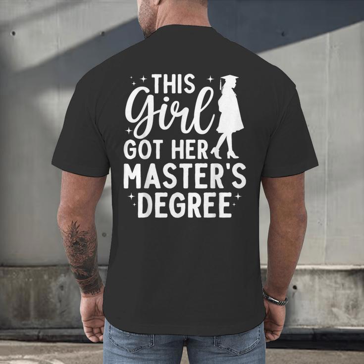 Masters Degree Art For Women Girls Masters Degree Graduation Men's Back Print T-Shirt