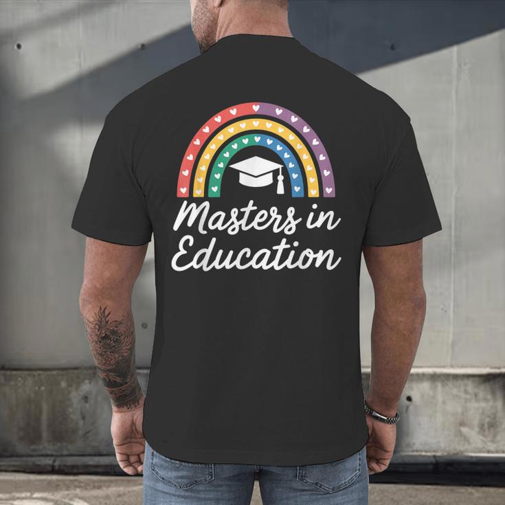Masters Degree In Education Graduation Matching Graduate Men's Back Print T-Shirt