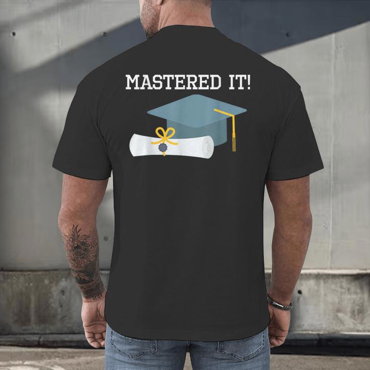 Masters Degree Graduation 2021 Social Work MPH MSW Grad Men's Back Print T-Shirt