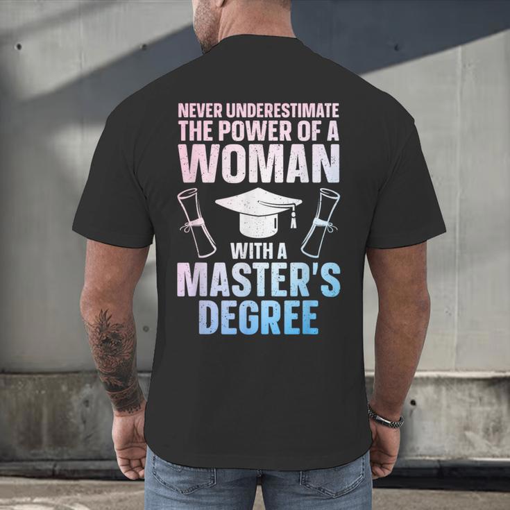 Masters Degree Graduation Art For Women Girls Masters Degree Men's Back Print T-Shirt