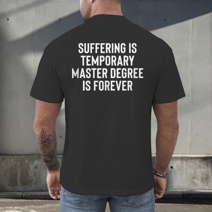 Masters Degree Graduation MBA Student Party Decor Men's Back Print T-Shirt