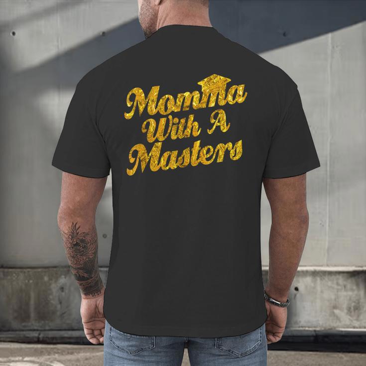 Masters Degree Graduation For Mom Wife Social Work MBA Men's Back Print T-Shirt