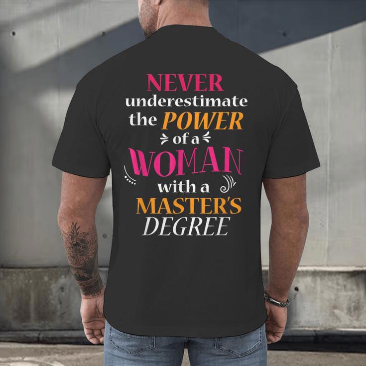 Masters Degree Graduation MPH Social Work Men's Back Print T-Shirt