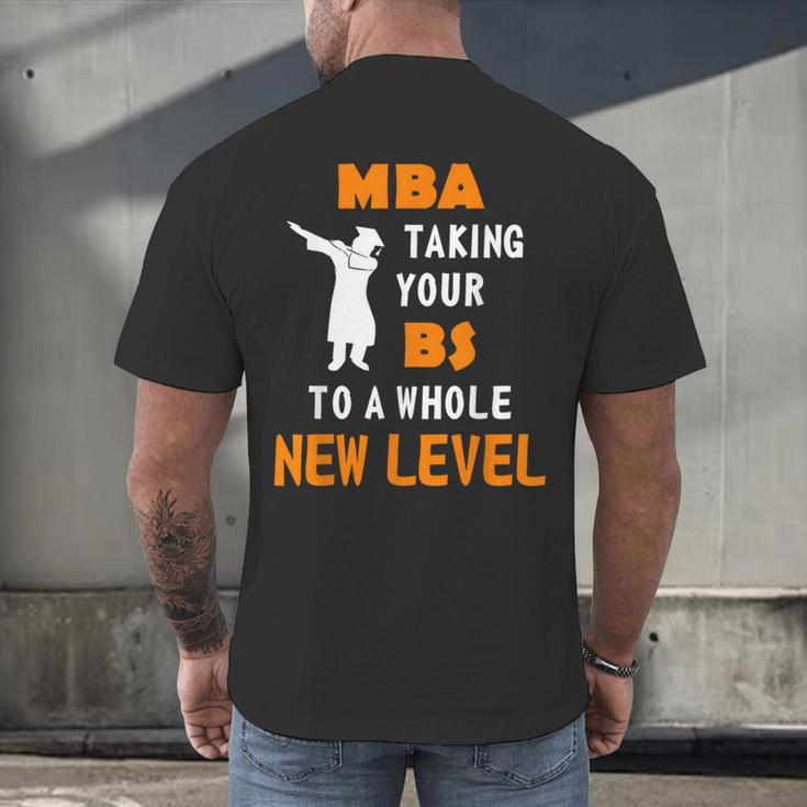 Masters Degree Graduation Shirt For MBA Grad Student Men's Back Print T-Shirt