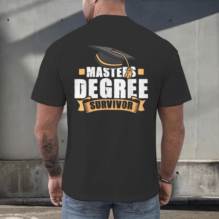 Masters Degree Survivor Graduation For MBA Graduate Men's Back Print T-Shirt