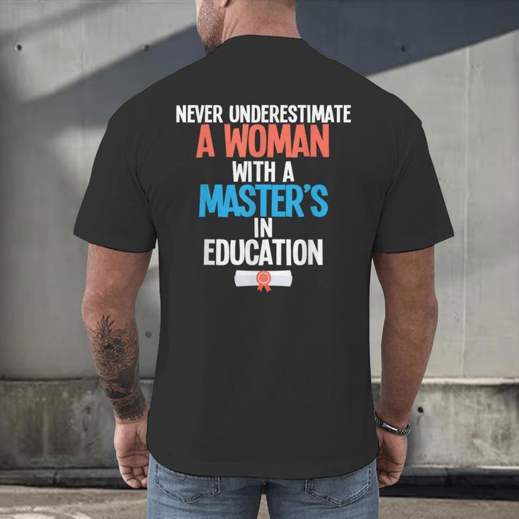 Masters In Education Degree Graduation Women MeD Men's Back Print T-Shirt