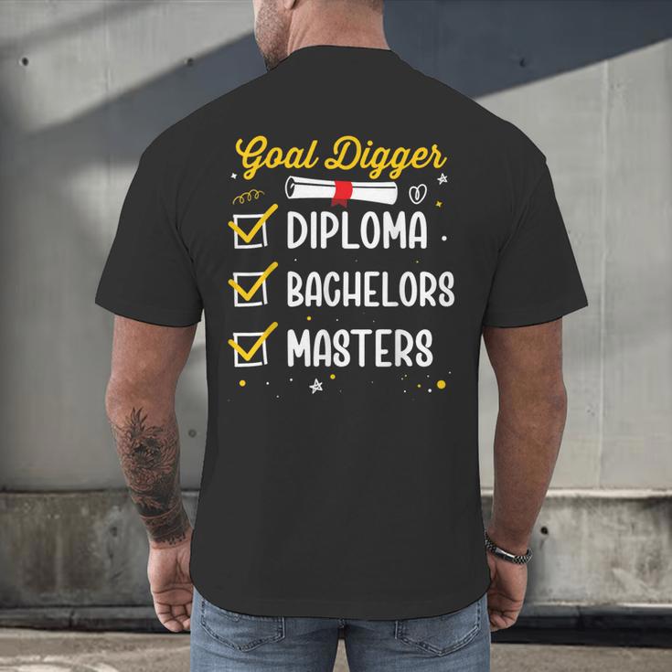 Masters Graduation Goal Digger Mastered It Men's Back Print T-Shirt