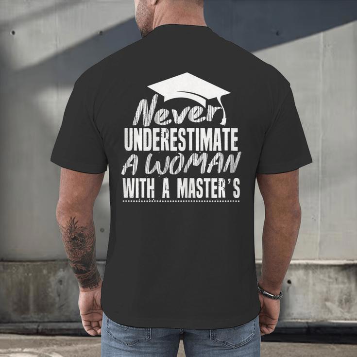 Master's Graduation Shirt For Women With Masters Degree Men's Back Print T-Shirt